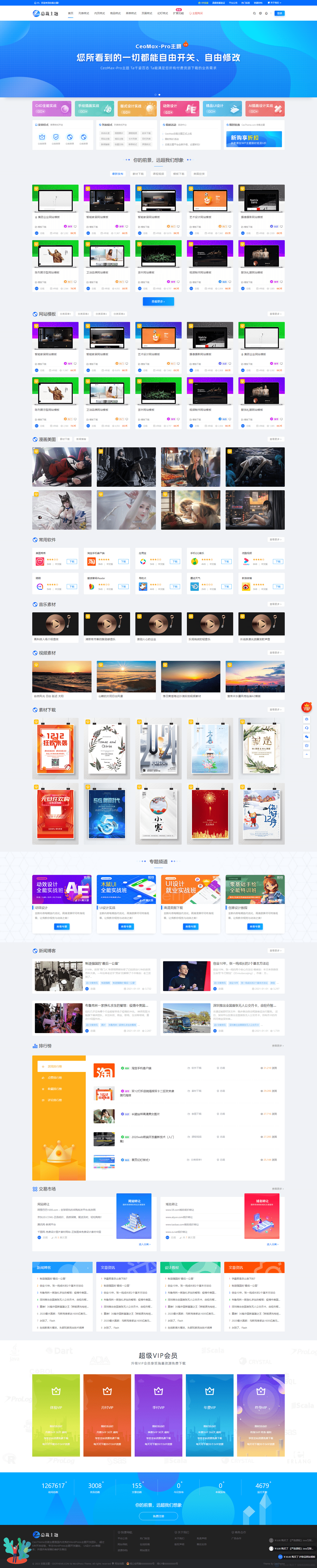 WordPress 资源展示型下载类主题 CeoMax-Pro_v7.6 开心版-吾爱技术网